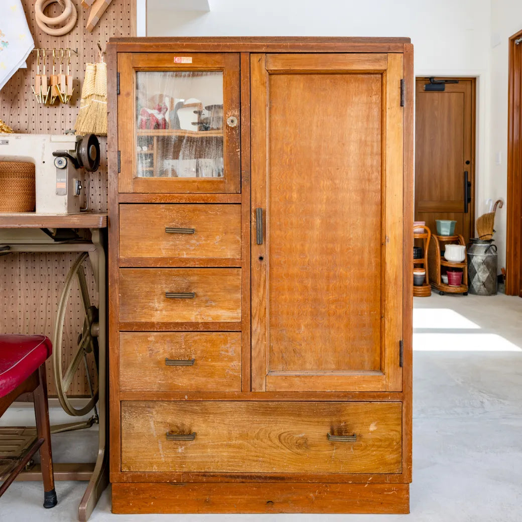 青木産業箪笥民芸家具チェスト整理箪笥鍵付き 青木産業箪笥民芸家具チェスト整理箪笥鍵付き